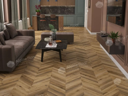 Ламинат Alpine Floor Искусство шеврона (CHEVRON ART) Дуб Килиманджаро LF109-04